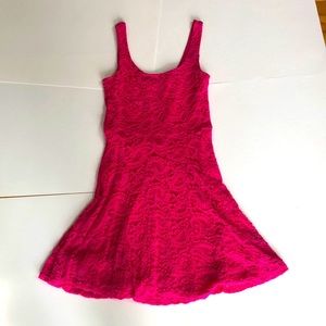 Lined lace mini dress